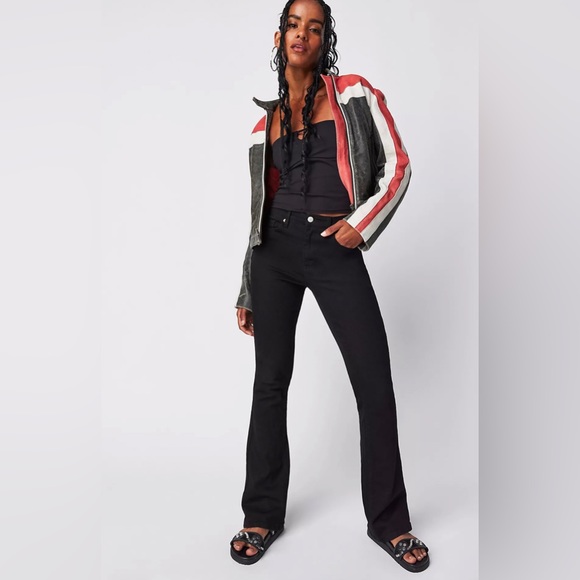 NWT Blanc NYC for Free People Follow Your Arrow Jeans in Black - Picture 3 of 8